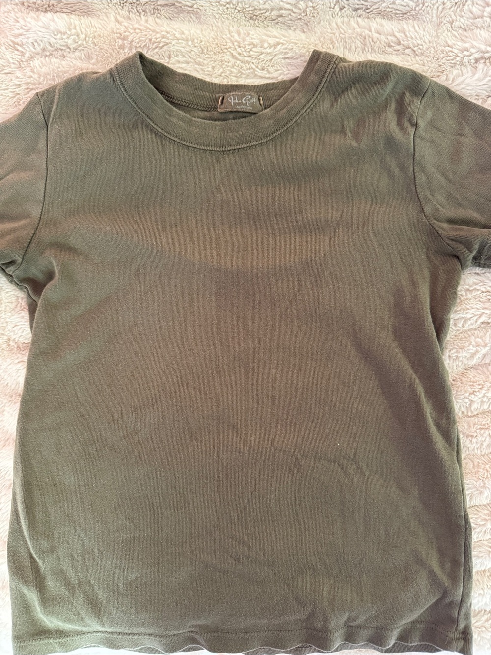 Brandy Melville Dark Olive Green Short Sleeve Tee